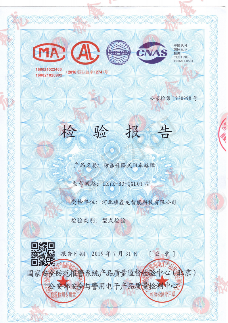 检测报告 B 级